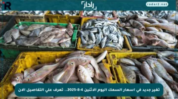 تغير جديد في أسعار السمك اليوم الإثنين 4-8-2025.. تعرف على التفاصيل الآن